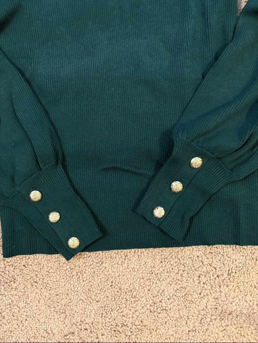 Ralph Lauren Ribbed Button Top - Picture 4 of 5